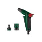 ParkSide 466705 flexibilis kerti tömlő, 10 méterről 30 méterre nyújható flexi locsolótömlő szövet külsővel, locsolófejjel és tárolótasakkal (zöld)