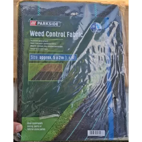 ParkSide BL 5 x 2 méter (10 m2) Weed Control Fabric fekete agroszövet, talajtalakó fólia, geotextília, agrofólia 100g  / m2