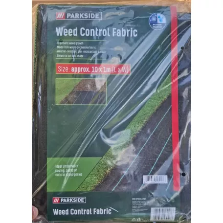 ParkSide RD 10 x 1 méter (10 m2) Weed Control Fabric fekete agroszövet, talajtalakó fólia, geotextília, agrofólia 100g  / m2