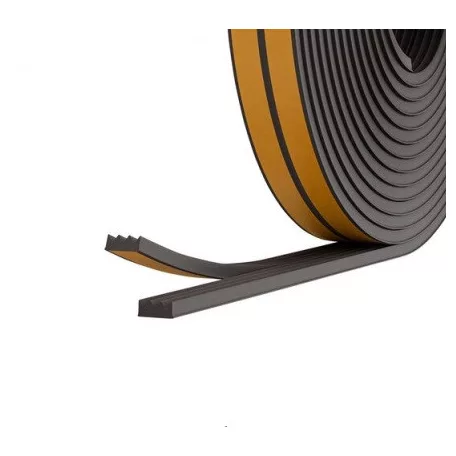 ParkSide Rubbel Seal BR "W" Profil, öntapadó gumitömítés 2 x 5 méter barna, W profil, ajtó- és ablaktömítés 9.5 x 3.5 mm, 1.5 -3 mm közötti hézagokhoz