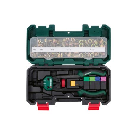 ParkSide Rivet Nut Tool 151 részes karos (kétkaros) szegecsanyahúzó, szegecselő fogó készlet kofferben, M5, M6, M8, M10, M12