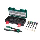 ParkSide Rivet Nut Tool 151 részes karos (kétkaros) szegecsanyahúzó, szegecselő fogó készlet kofferben, M5, M6, M8, M10, M12