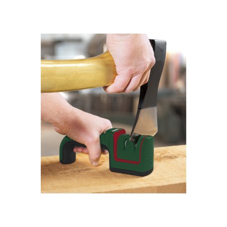 ParkSide PAMS 2 A1 mechanikus késélező, balta élező, fejszeélező 2 db gyémánt élező koronggal, integrált sörbontóval