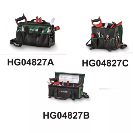 ParkSide 419156 Toolbag, üres gyöngyvászon szerszámtáska, szerszámos táska 9 liter / 8 kg kapacitással
