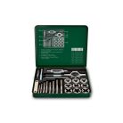 ParkSide 21 részes menetvágó, menetmetsző, menetfúró készlet fém dobozban metrikus ISO és 1/8" csavarmenetekhez M3 - M12