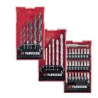 ParkSide gyári 42 részes fa-, fém fúrószár, és bitfej készlet tároló dobozban, fúró - csavarozó, behajtó gépekhez (Performance PBSPA 12 C3 gyári tartozék csomag)