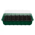 ParkSide PNK 36 x 22 x 12 cm 96 darabos palántázó készlet, 4 részes palántenevelő készlet, mini melegágy 4 x 24 db palánta részére, átlátszó fedéllel