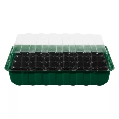 ParkSide PNK 36 x 22 x 12 cm 96 darabos palántázó készlet, 4 részes palántenevelő készlet, mini melegágy 4 x 24 db palánta részére, átlátszó fedéllel
