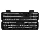 ParkSide SDS+ Hammer Drill Chisel Set - 11 darabos SDS Plus kalapácsfúró / ütvefúró fúrószár és véső készlet kőhöz, falazathoz, téglához (9 kalapácsfúró, 1 lapos véső, 1 hegyes véső)