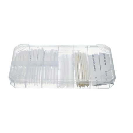ParkSide 448094 / 467584 / 478296 Shrink Tubing Assortment Set 162 darabos zsugorcső, zsugortömlő készlet tároló dobozban, fehér / átlátszó, 600V max. 