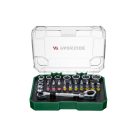 ParkSide 31 részes racsnis bitfej és dugókulcs készlet praktikus tároló dobozban (20 x 1/4" 6.3 mm bit, racsnis kulcs 10x 1/4" 6.3 mm dugókulcs)