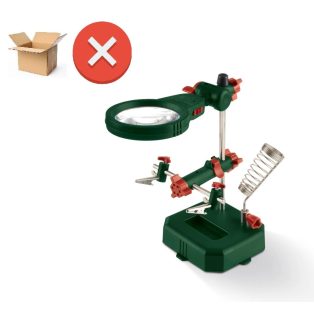   HIBÁS ParkSide LED-es (világító), nagyítós forrasztó állvány, paneltartó állvány, harmadik kéz (458936) 1 db LED világítással