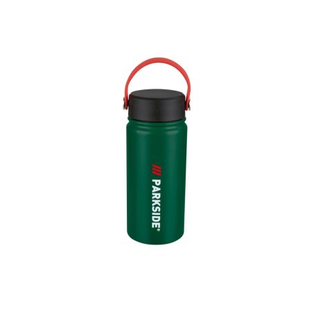 ParkSide Fan Edition Insulated Travel Mug 400 ml nemesacél, duplafalú hőtartó kulacs, pohár kupakkal és praktikus hordszíjjal