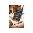 ParkSide HG-10518 Socket Set 61 részes 1/4" 6.3 mm + 3/8" 10 mm CR-V / S2 acél racsnis dugókulcskészlet (krova készlet) dugókulcs és bitfej készlet állvánnyal