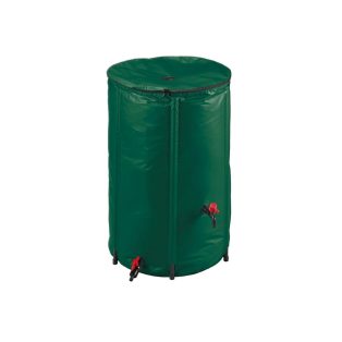   ParkSide 250 literes összecsukható esővizes hordó, zárt, PVC esővíz gyűjtő tartály, összehajtható kerti vízgyűjtő hordó fedéllel, szűrővel, csappal és 3/4" slag csatlakozóval