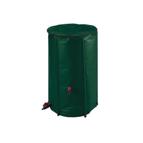 ParkSide 250 literes összecsukható esővizes hordó, zárt, PVC esővíz gyűjtő tartály, összehajtható kerti vízgyűjtő hordó fedéllel, szűrővel, csappal és 3/4" slag csatlakozóval