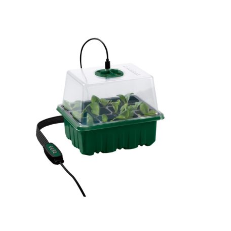 ParkSide PNK 120 LED 85 x 140 x 140 mm 120 darabos LED-es palántázó készlet, 10 részes palántenevelő, csiráztató készlet, mini melegágy 10 x 12 db palánta részére, átlátszó fedéllel, szellőzővel és LED világítással