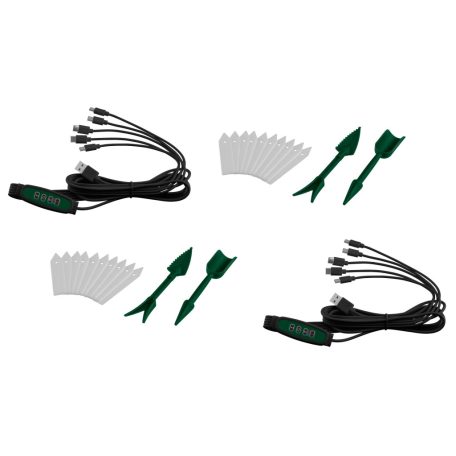 ParkSide PNK 120 LED 85 x 140 x 140 mm 120 darabos LED-es palántázó készlet, 10 részes palántenevelő, csiráztató készlet, mini melegágy 10 x 12 db palánta részére, átlátszó fedéllel, szellőzővel és LED világítással