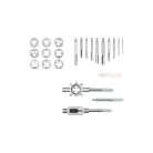 ParkSide Green 21 részes menetvágó, menetmetsző, menetfúró készlet műanyag dobozban metrikus ISO és 1/8" csavarmenetekhez M3 - M12