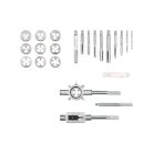 ParkSide Green 21 részes menetvágó, menetmetsző, menetfúró készlet műanyag dobozban metrikus ISO és 1/8" csavarmenetekhez M3 - M12