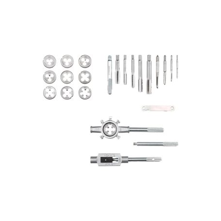 ParkSide Green 21 részes menetvágó, menetmetsző, menetfúró készlet műanyag dobozban metrikus ISO és 1/8" csavarmenetekhez M3 - M12
