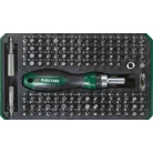 ParkSide 115 részes racsnis csavarhúzó és bitkészlet irányváltóval praktikus tároló dobozban, 1/4" 6.3 mm-es hatszögletű befogóval, speciális bitekkel