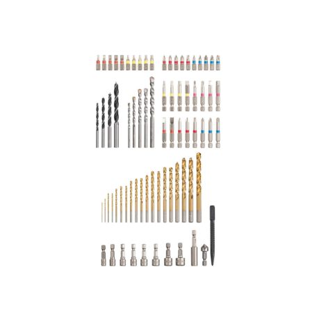 ParkSide 75 részes kombinált kő-, fa-, fém- fúrószár, bitfej és dugókulcs készlet praktikus tároló és rendező dobozban (509651)