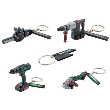 Parkside / ParkSide Performance Fan Edition Key Ring, kulcstartó sörbontó | akkus fúró | ütvefúró vésőkalapács | sarokcsiszoló (flex) |  láncfűrész designban
