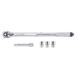   ParkSide | Grizzly 45 cm nyomatékkulcs készlet, 80 - 210Nm 1/2" nyomaték kulcs + 3 dugókulcs (17-19-21mm) kofferben (Drehmomentschlüssel)