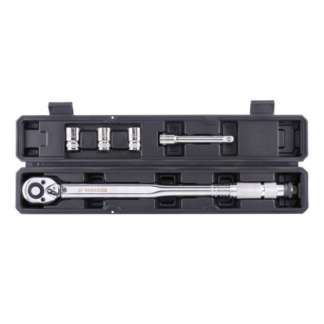 ParkSide | Grizzly 45 cm nyomatékkulcs készlet, 80 - 210Nm 1/2" nyomaték kulcs + 3 dugókulcs (17-19-21mm) kofferben (Drehmomentschlüssel)