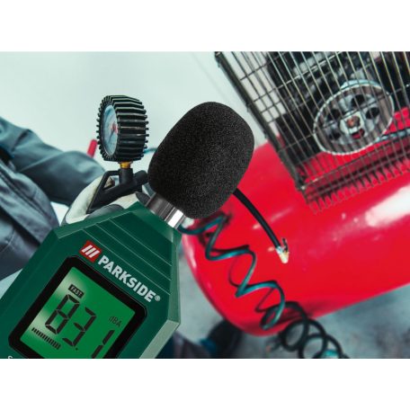 ParkSide PDEME 130 A1 elemes 30 - 130 dBA +/- 1,5 dBA digitális hangszintmérő, zajszintmérő , decibel mérő műszer