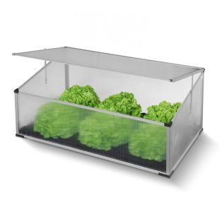   ParkSide CF-2024 UV és időjárásálló, hordozható, nyitható tetejű, törhetetlen duplafalú polikarbonát melegágy, 100 x 30/40 x 60 cm Cold Frame, melegágyás, melegház