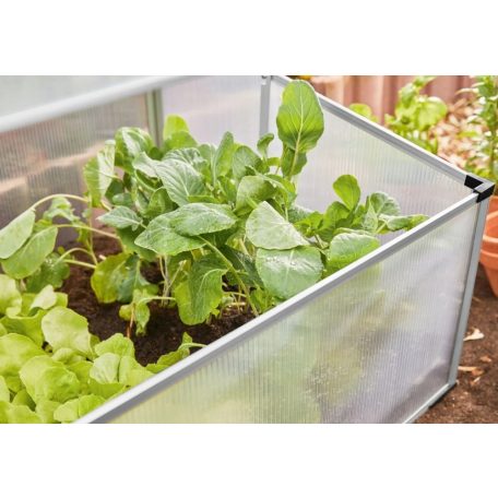 ParkSide CF-2024 UV és időjárásálló, hordozható, nyitható tetejű, törhetetlen duplafalú polikarbonát melegágy, 100 x 30/40 x 60 cm Cold Frame, melegágyás, melegház