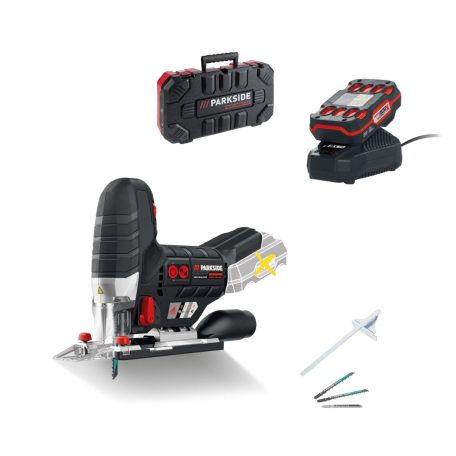 ParkSide Performance PSSPA 20-Li B2 20V 2Ah akkus szúrófűrész, szénkefementes dekopírfűrész, akkuval és töltővel