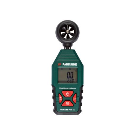 ParkSide PWM A1 Anemometer, elemes digitális szélmérő, szélerősség mérő, szélsebesség és hőmérséklet mérő műszer