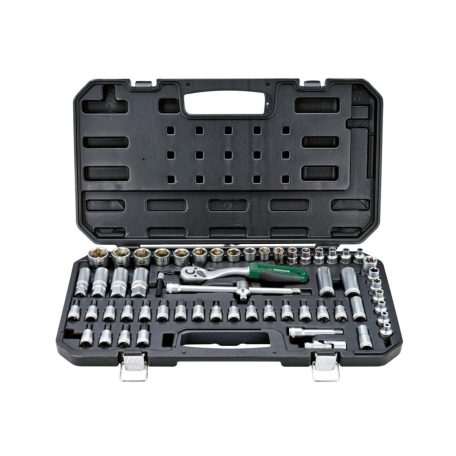ParkSide PSSS 65 A1 (465601) Socket Set 3/8" (10 mm) 65 részes racsnis dugókulcs és bitfej készlet, krovakészlet kofferben, CR-V és S2 acélból