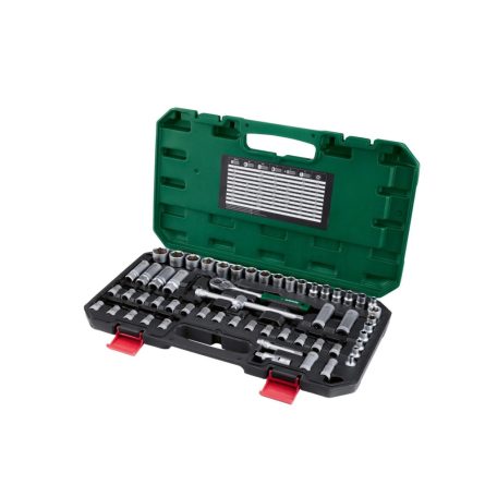 ParkSide PSSS 65 A1 (494633) Socket Set 3/8" (10 mm) 65 részes racsnis dugókulcs és bitfej készlet, krovakészlet kofferben, CR-V és S2 acélból