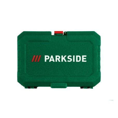 ParkSide PSSS 65 A1 (465601) Socket Set 3/8" (10 mm) 65 részes racsnis dugókulcs és bitfej készlet, krovakészlet kofferben, CR-V és S2 acélból