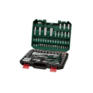   ParkSide Mixed Socket Set 94 részes CR-V / S2 dugókulcs és bit készlet, racsnis krovakészlet kofferben, 1/4" és 1/2" racsnis hajtókarral