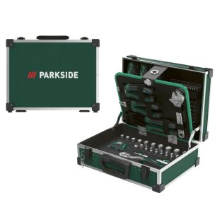  ParkSide 108 részes alu szerszámkoffer, barkács szerszámkészlet praktikus alumínium tároló és hordozó kofferben