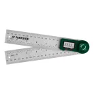 ParkSide prémium inox / zöld fém digitális szögmérő / vonalzó LCD kijelzővel 360° 2 x 180 mm szárral