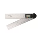 ParkSide prémium inox / zöld fém digitális szögmérő / vonalzó LCD kijelzővel 360° 2 x 180 mm szárral