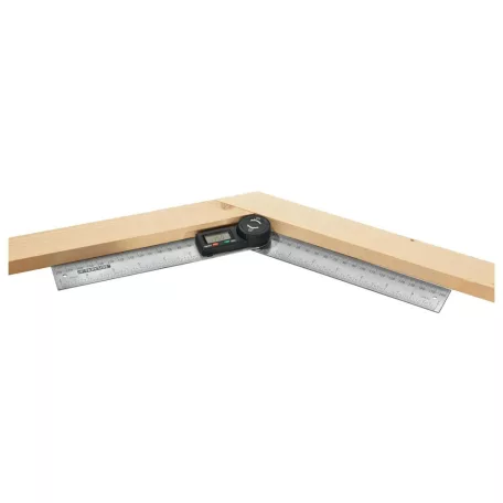 ParkSide prémium inox / zöld fém digitális szögmérő / vonalzó LCD kijelzővel 360° 2 x 180 mm szárral