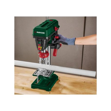 ParkSide PTBM 400 D1 szíjhajtásos, 5 sebességes asztali, állványos, oszlopos fúró, 400W fúrógép B16 tokmánnyal (1.5 - 13 mm), –45° és +45° közötti dőlésszöggel