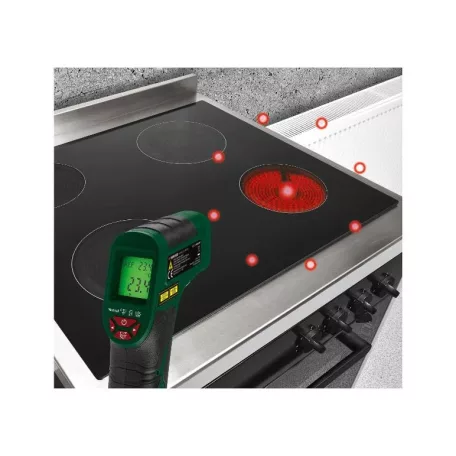 ParkSide PTI 380 C2 / PTIA 1 infravörös hőmérő lézeres célzóval, lézeres infrahőmérő, tárgyhőmérő -50 től +380 °C -ig 8 pontos lézerrel