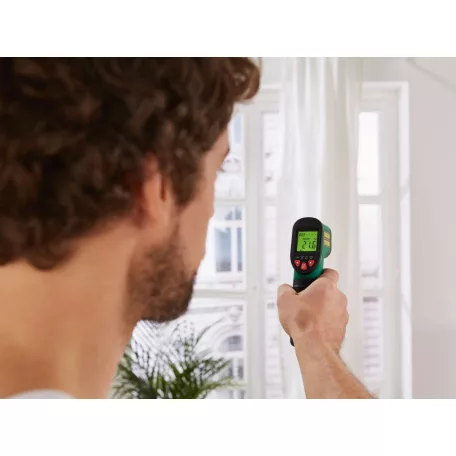 ParkSide PTI 380 C2 / PTIA 1 infravörös hőmérő lézeres célzóval, lézeres infrahőmérő, tárgyhőmérő -50 től +380 °C -ig 8 pontos lézerrel