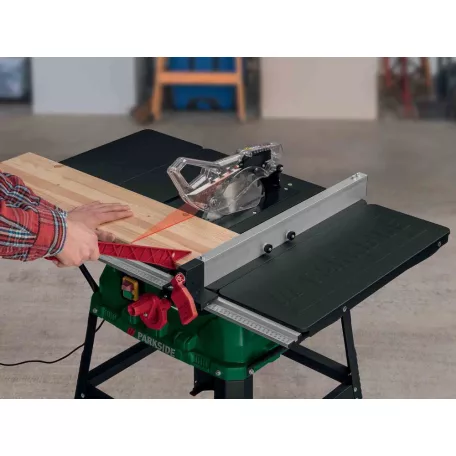 BONTOTT csomagolású, használt ParkSide PTKS 2000 H5 kétsebességes elektromos 2000W asztali körfűrész 2 x 254mm fűrészlappal