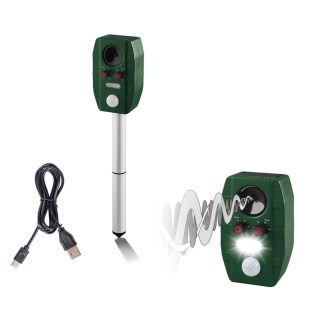   ParkSide PTUS 1 A1 Solar Animal Repeller - ultrahangos, napelemes, mozgásérzékelős, akkus kutya-macska riasztó, állatriasztó 1300 mAh cserélhető (18650 SM-3P) li-ion akkuval