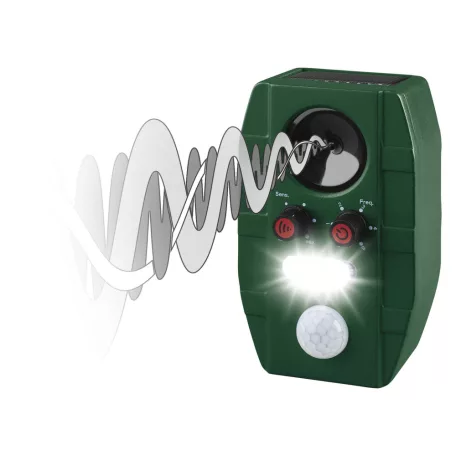 Bontott, HIBÁS ParkSide PTUS 1 A1 Solar Animal Repeller - ultrahangos, napelemes, mozgásérzékelős, akkus kutya-macska riasztó, állatriasztó 1300 mAh HIBÁS (18650 SM-3P) li-ion akkuval