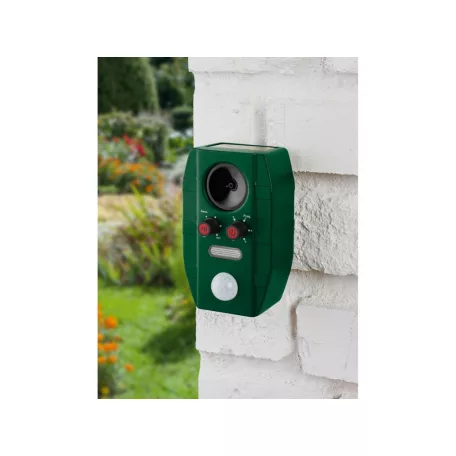 Bontott, HIBÁS ParkSide PTUS 1 A1 Solar Animal Repeller - ultrahangos, napelemes, mozgásérzékelős, akkus kutya-macska riasztó, állatriasztó 1300 mAh HIBÁS (18650 SM-3P) li-ion akkuval